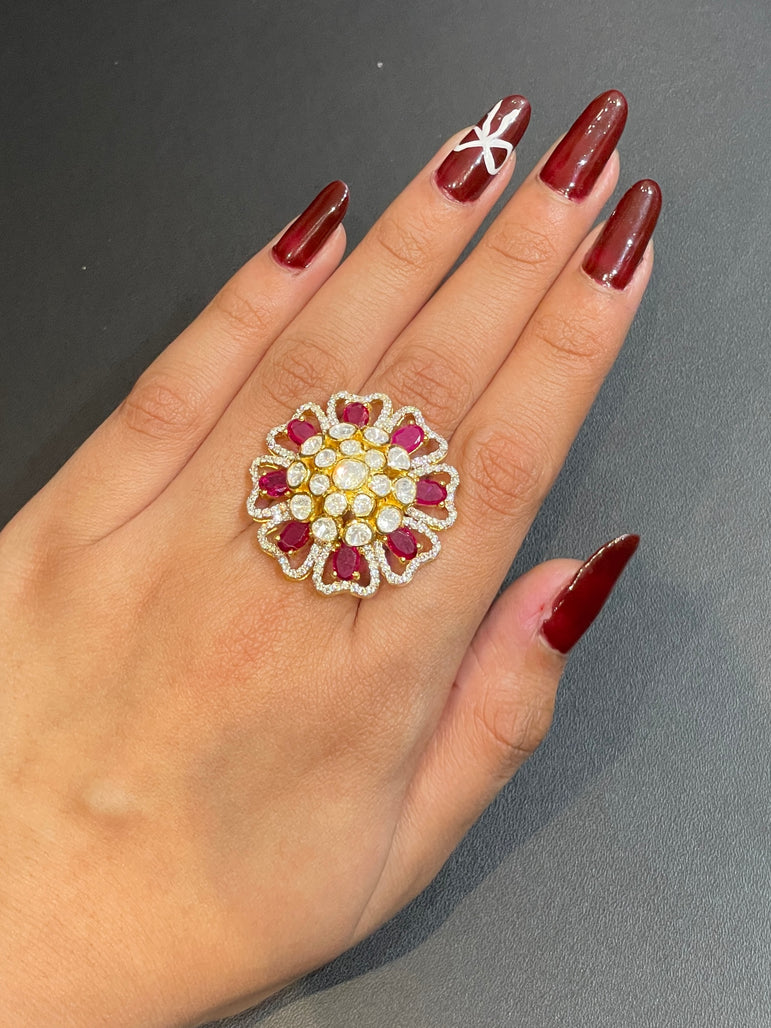 Majestic Blossom Cocktail Ring