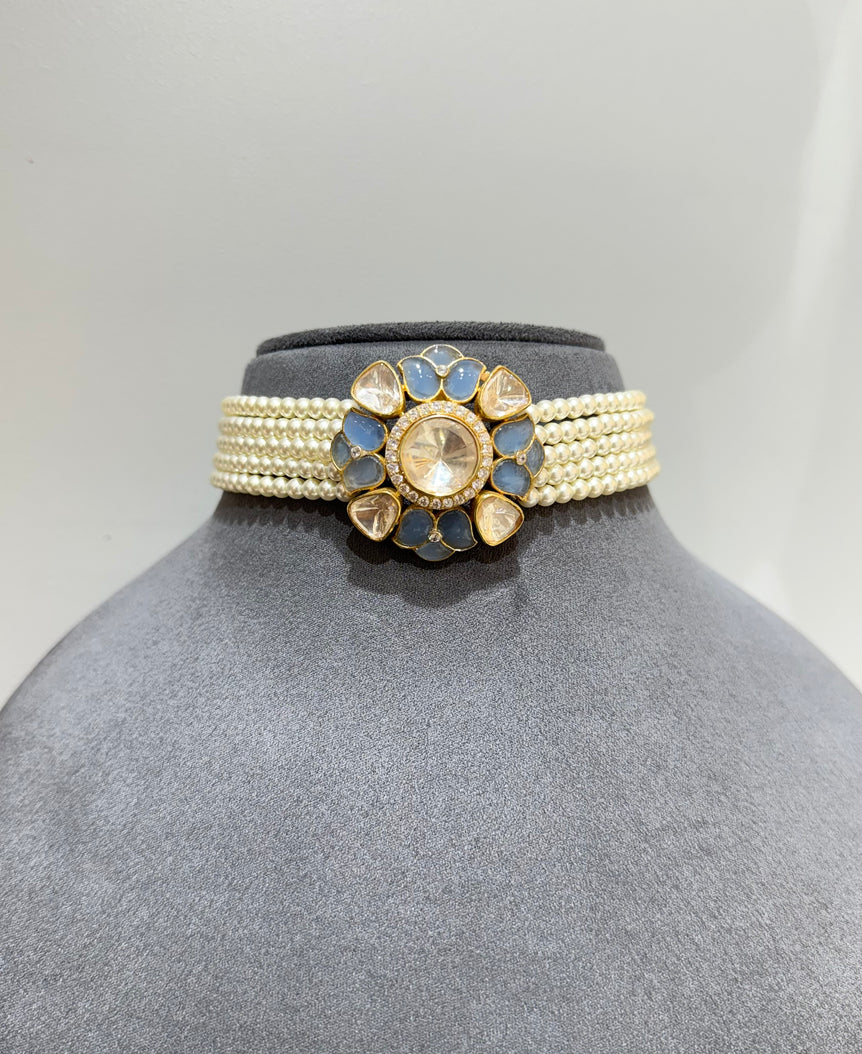 925 Silver Flora Veil Choker