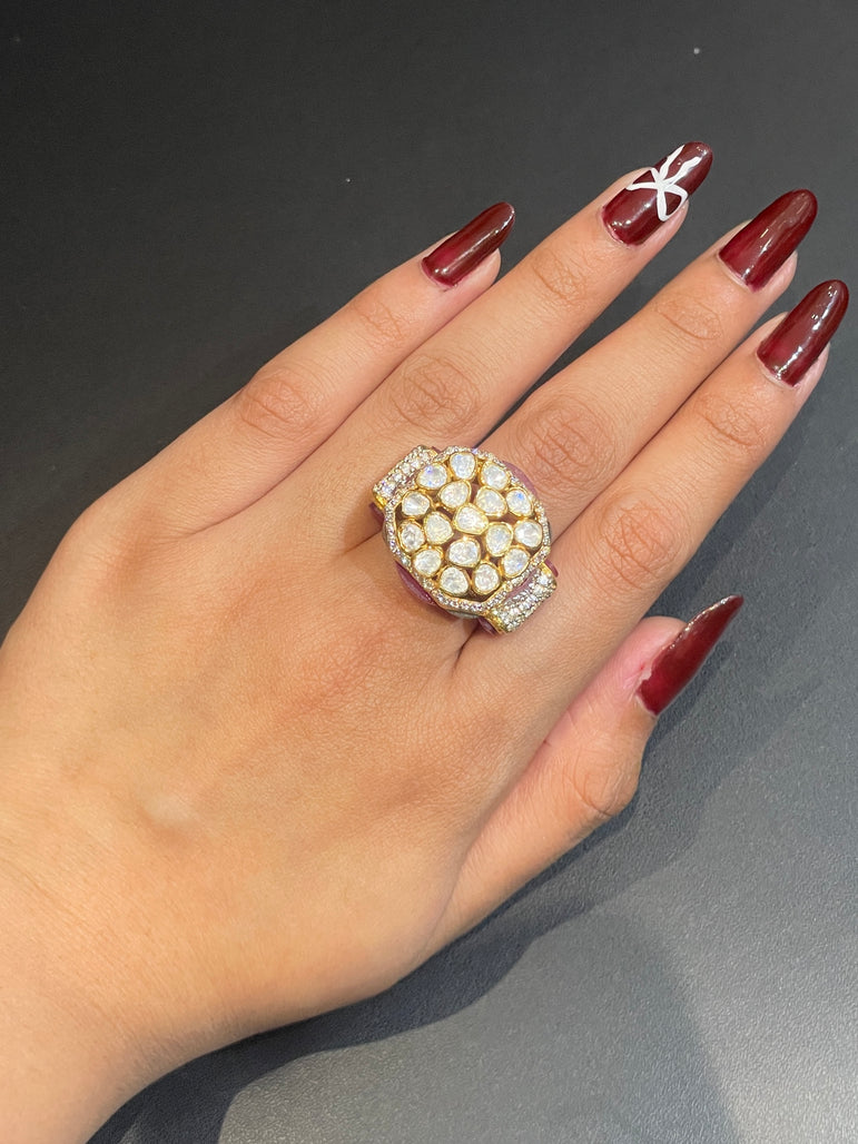 Royal Polki Dome Ring