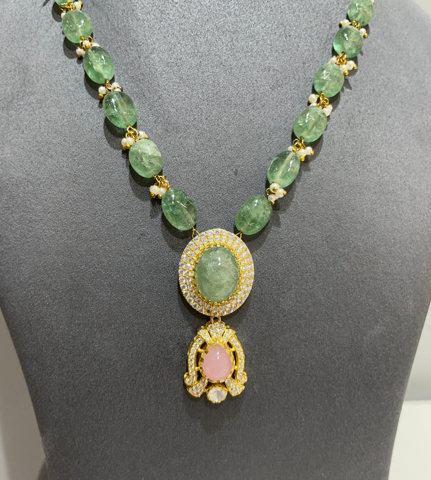 925 Silver Traditional  Polki  Pendant
