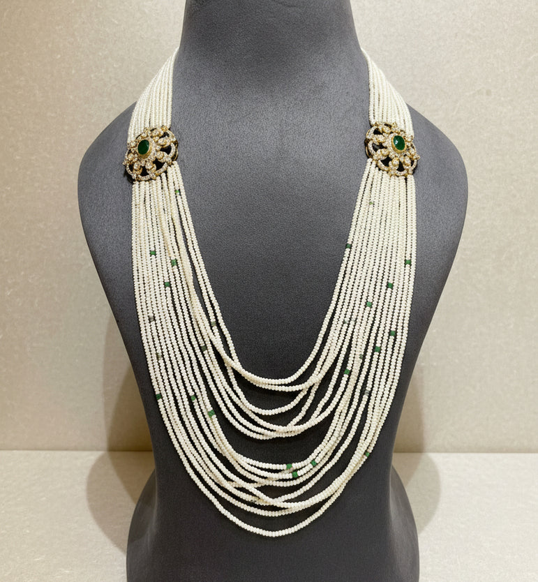 Multi-Strand Micro-Pearl Satlada Long Set