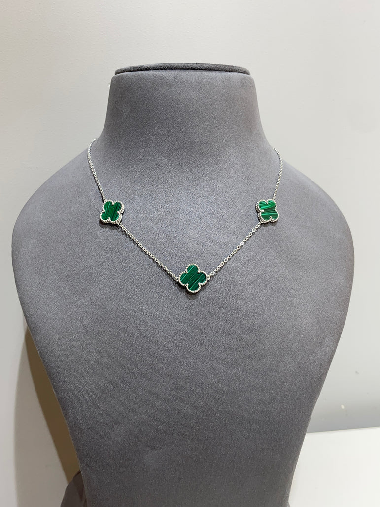 925 Silver Green Colour Van Cleef Inspired Pendant
