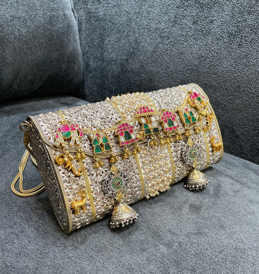 925 Silver Baraat Detailed Purse