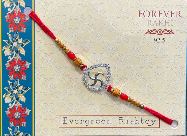 Divine Teardrop "Swastik" Rakhi