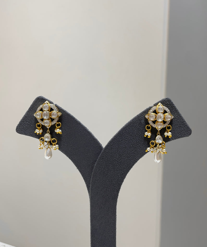 925 Silver Tarini Polki Earrings