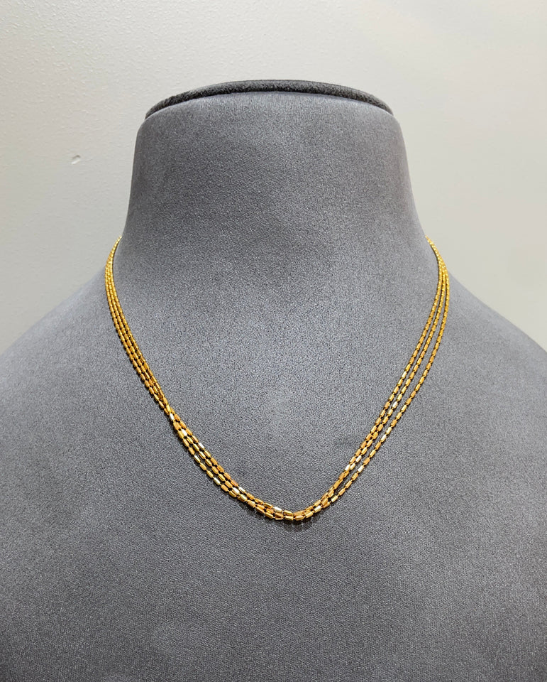 925 Silver Triple Line Chain