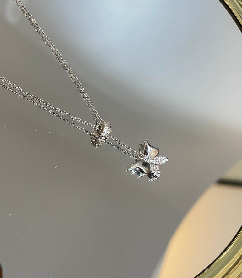 925 Silver Adjustable Butterfly Pendant