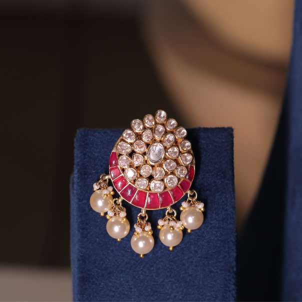 Royal Red Crescent Pearl Choker