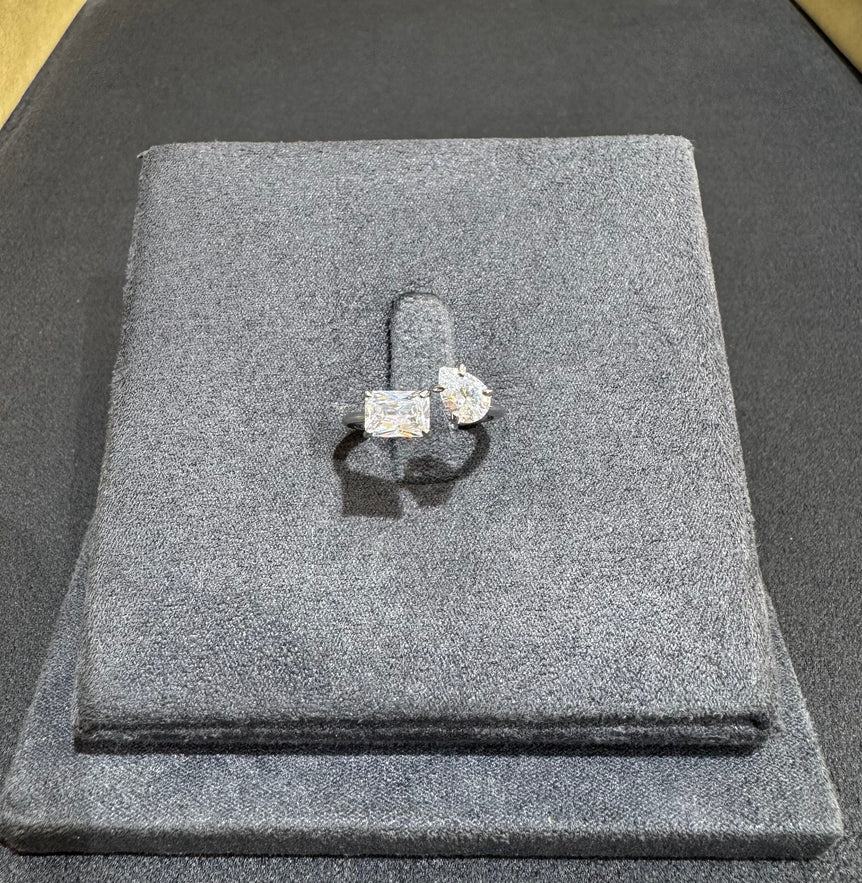 925 Silver Toi Moi Diamond Look Ring