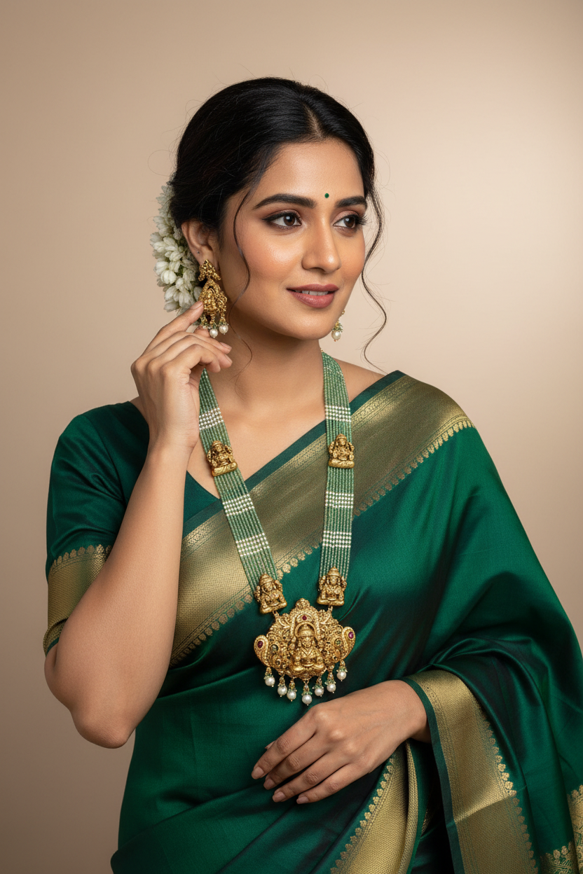 Divine Lakshmi Nakshi Long Gold Look Set