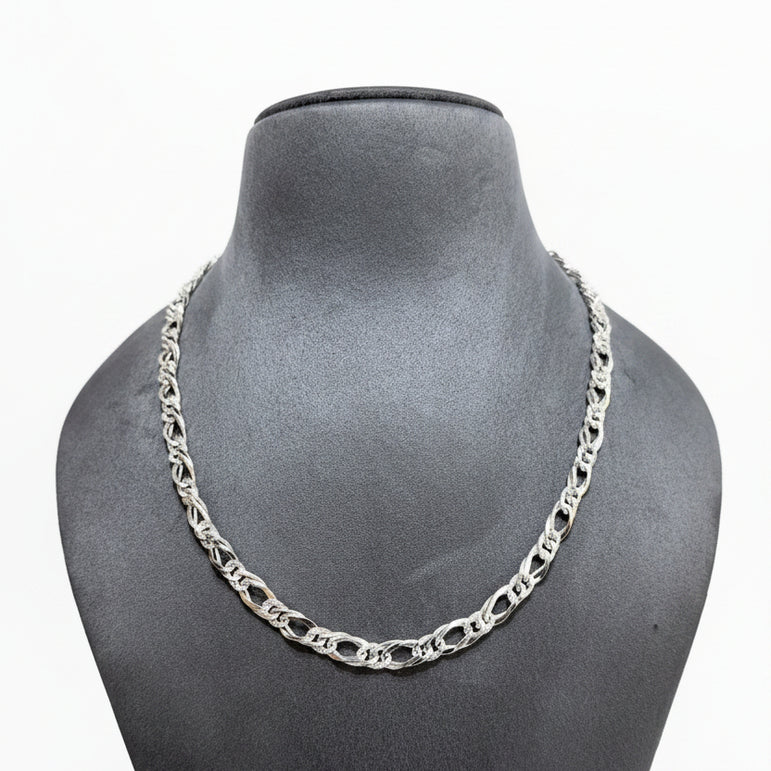 Silver Statement Figaro Men's Chain