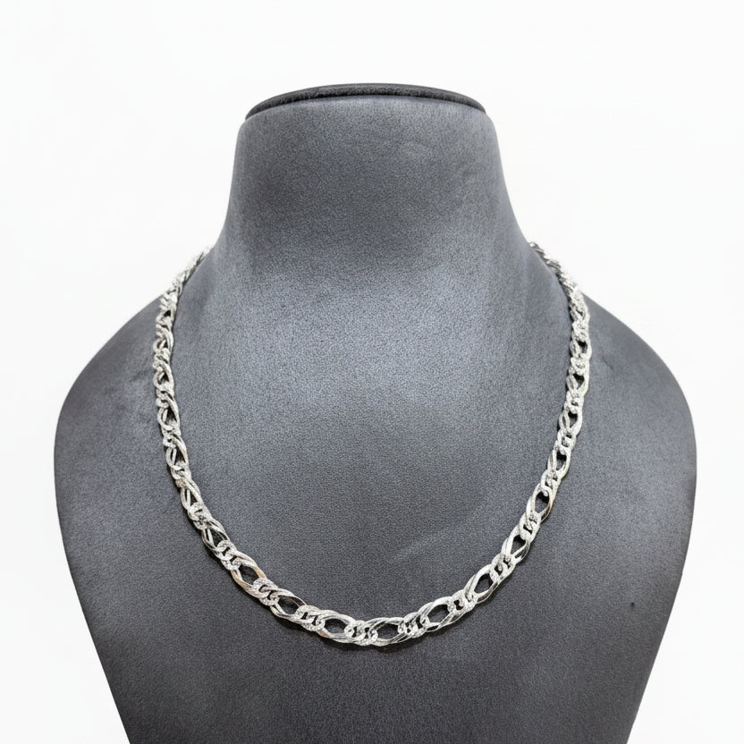 Silver Statement Figaro Men's Chain
