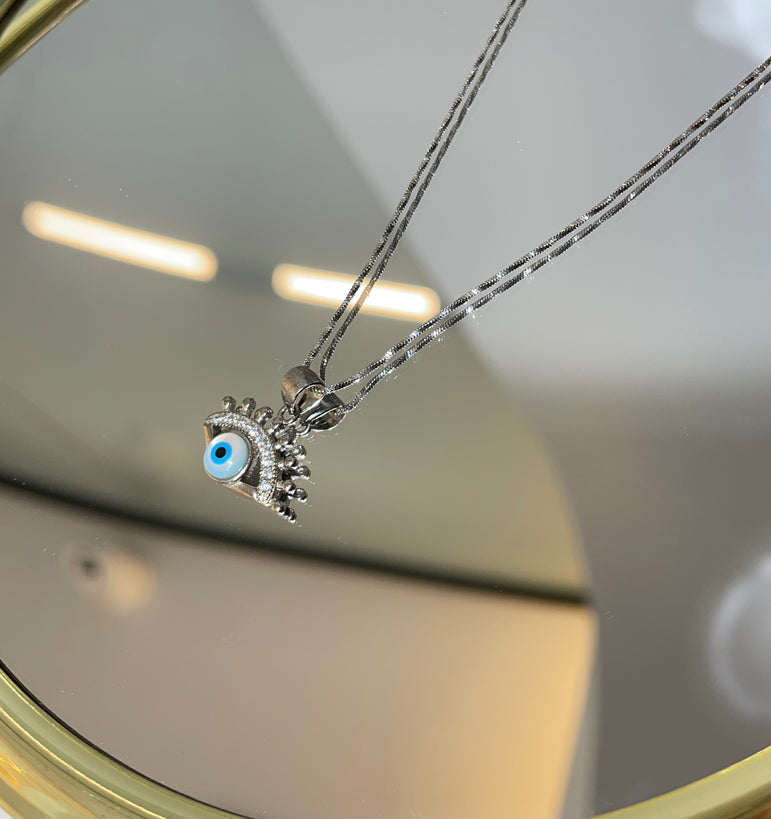925 Silver Evil Eye Pendent (Without Chain)