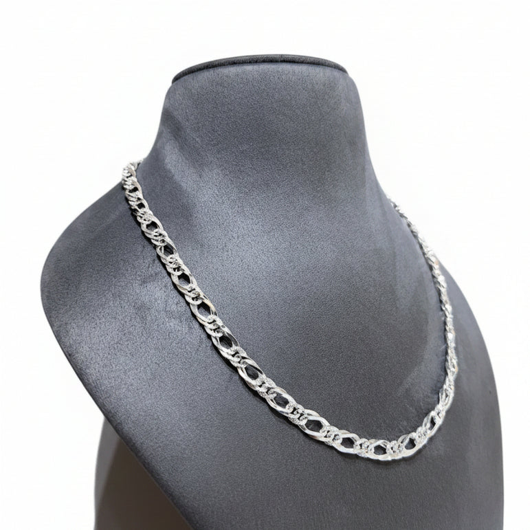 Silver Statement Figaro Men's Chain