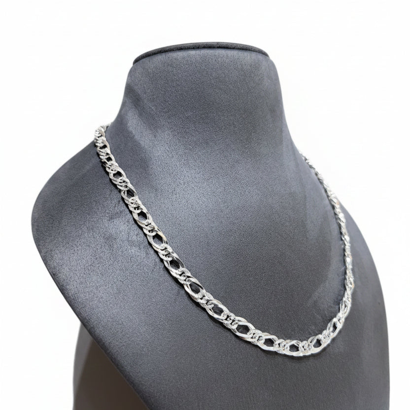 Silver Statement Figaro Men's Chain