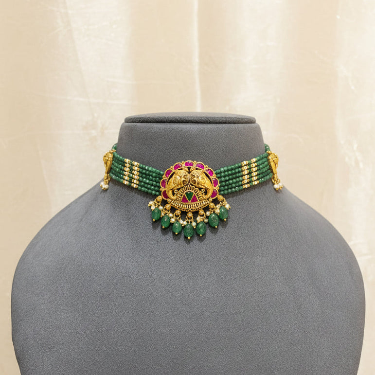 Heritage Gaja-Emerald Choker