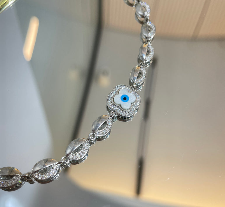 925 Silver Elegant Evil Eye Bracelet