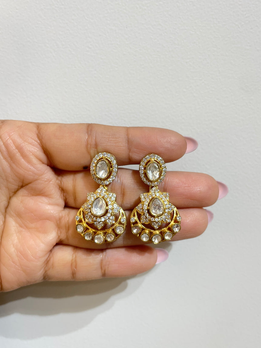 925 Silver Mini Chandbali Earrings