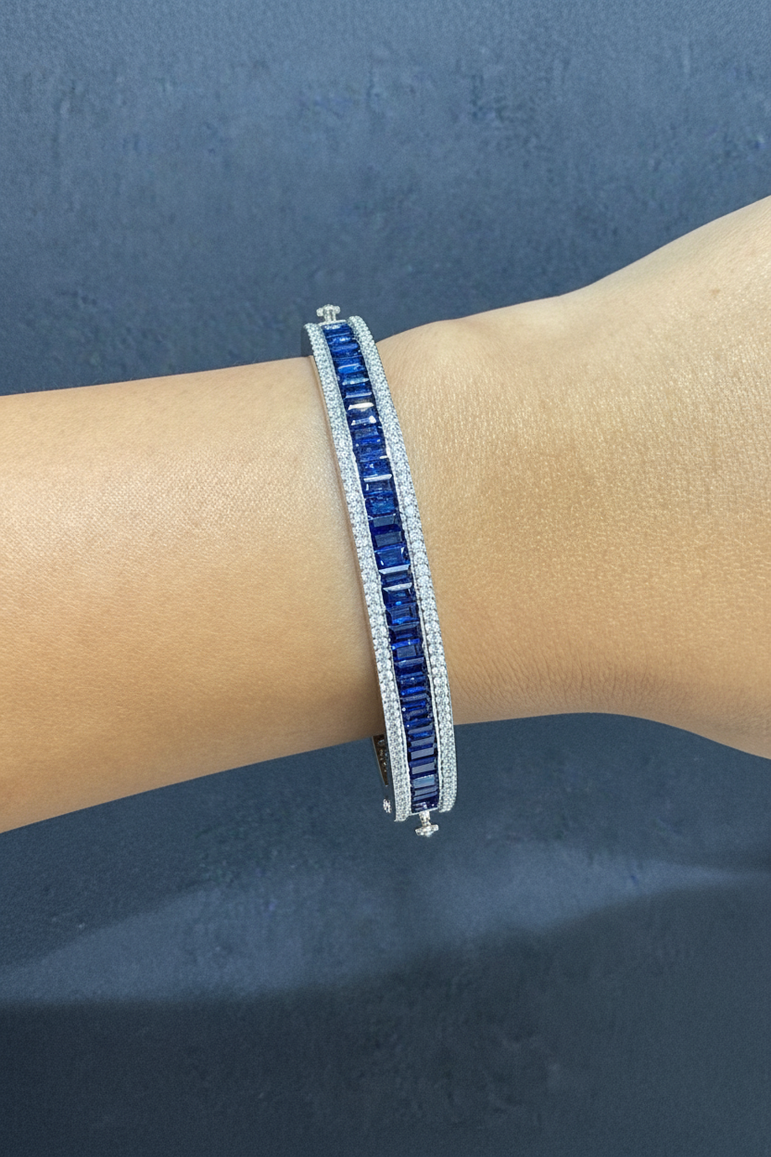 Blue Stone Diamond Look Bracelet