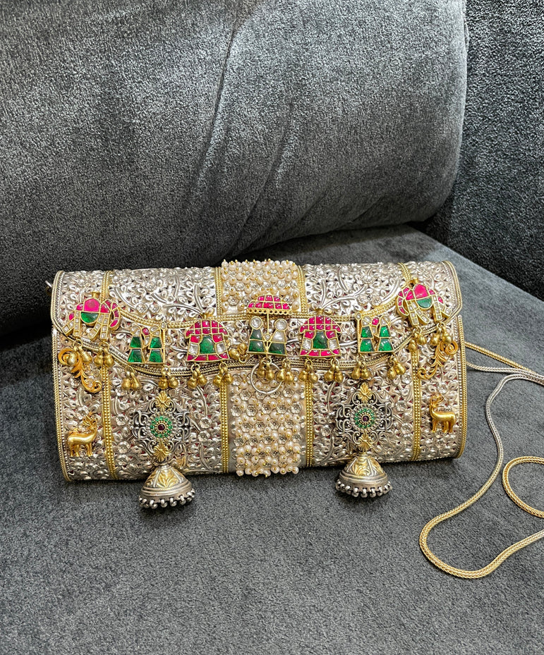 925 Silver Baraat Detailed Purse