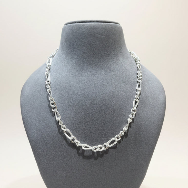 Classic Heavy Figaro Link Silver Men's Chain