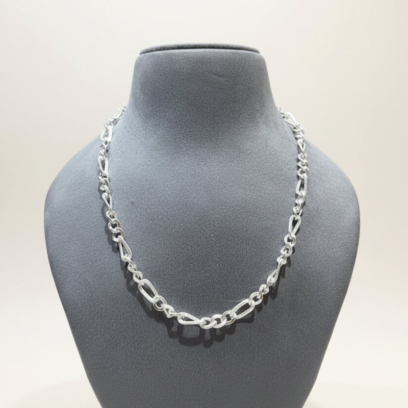 Classic Heavy Figaro Link Silver Men's Chain