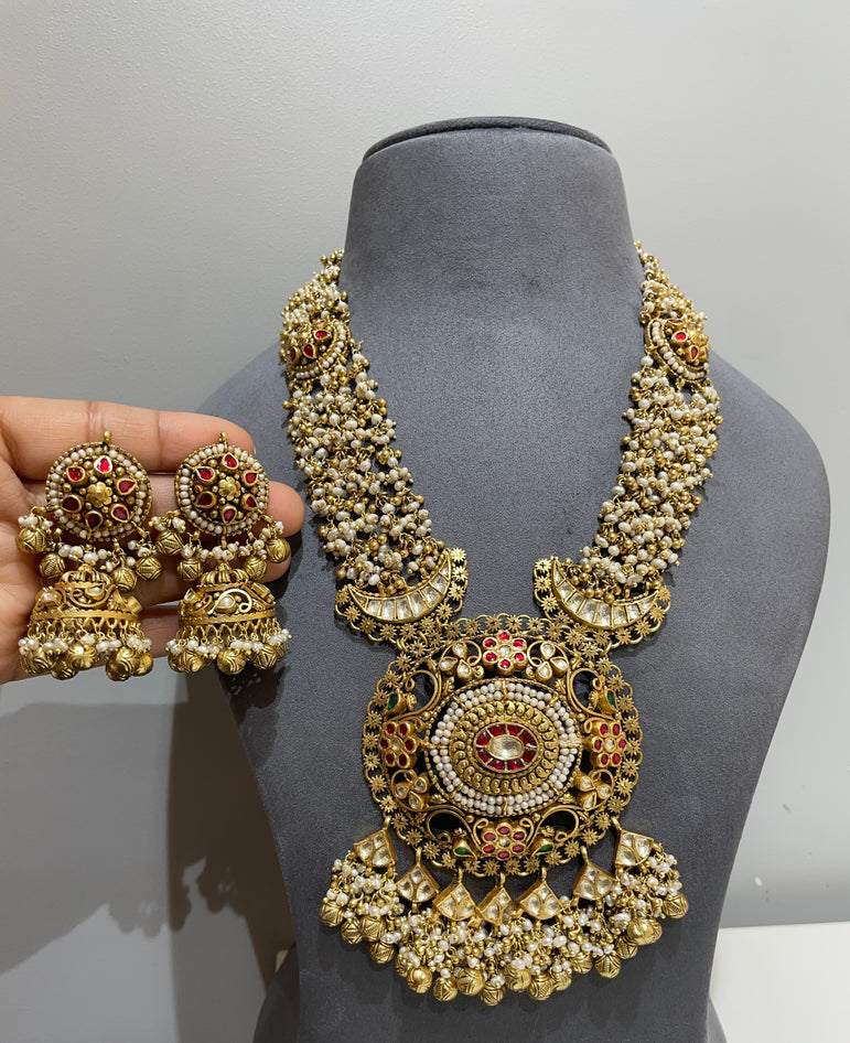 Imperial Moissanite Polki Gutapusalu Set