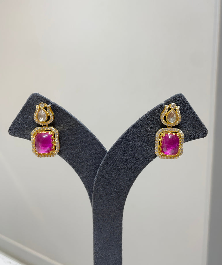 925 Silver Gul Polki Earrings