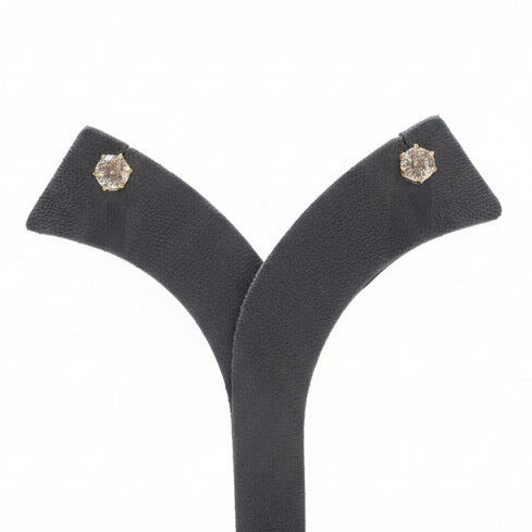 Classic Round Solitaire Moissanite Prong Stud Earrings