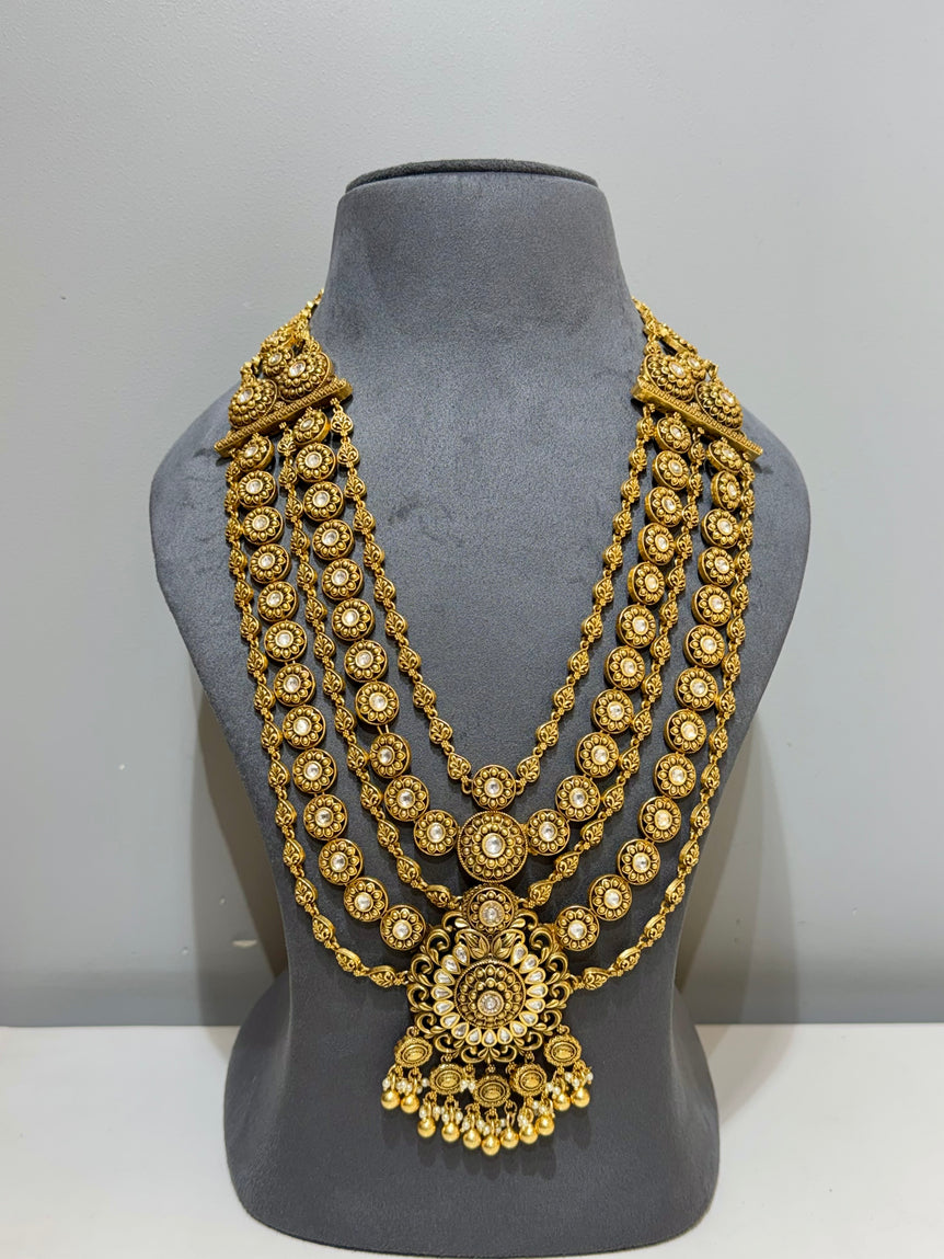 925 Silver Swarna Pratima Real Gold Look Bridal Set