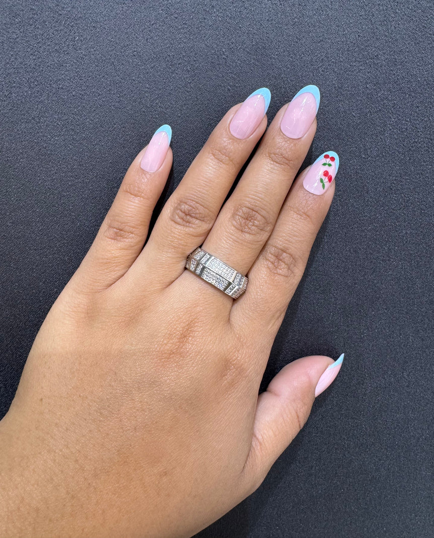 925 Silver Premium Design Diamond Look Band