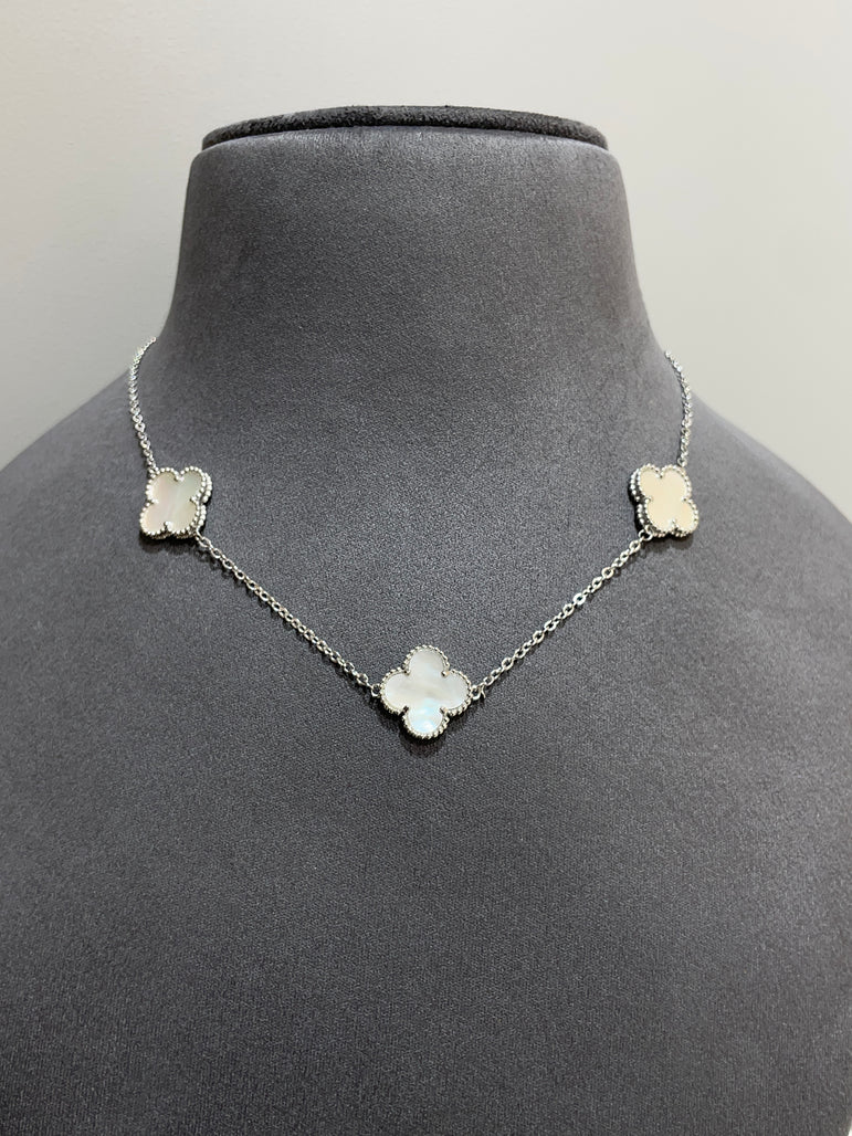 925 Silver White Colour Van Cleef Inspired Pendant