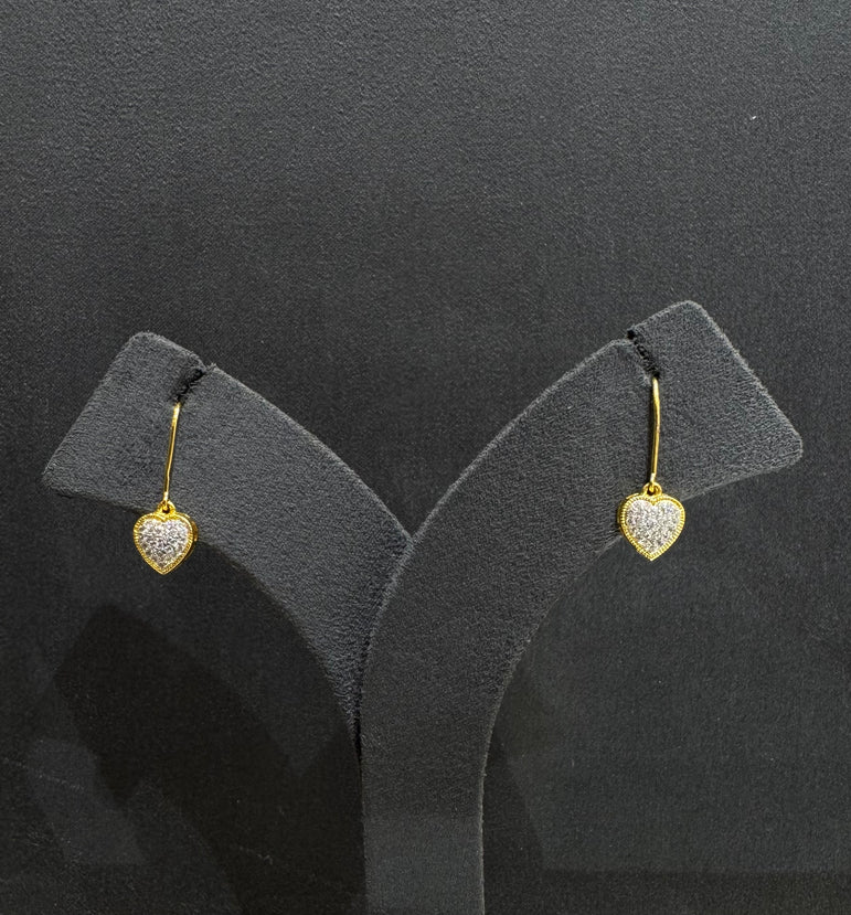 925 Silver Small Heart Earrings