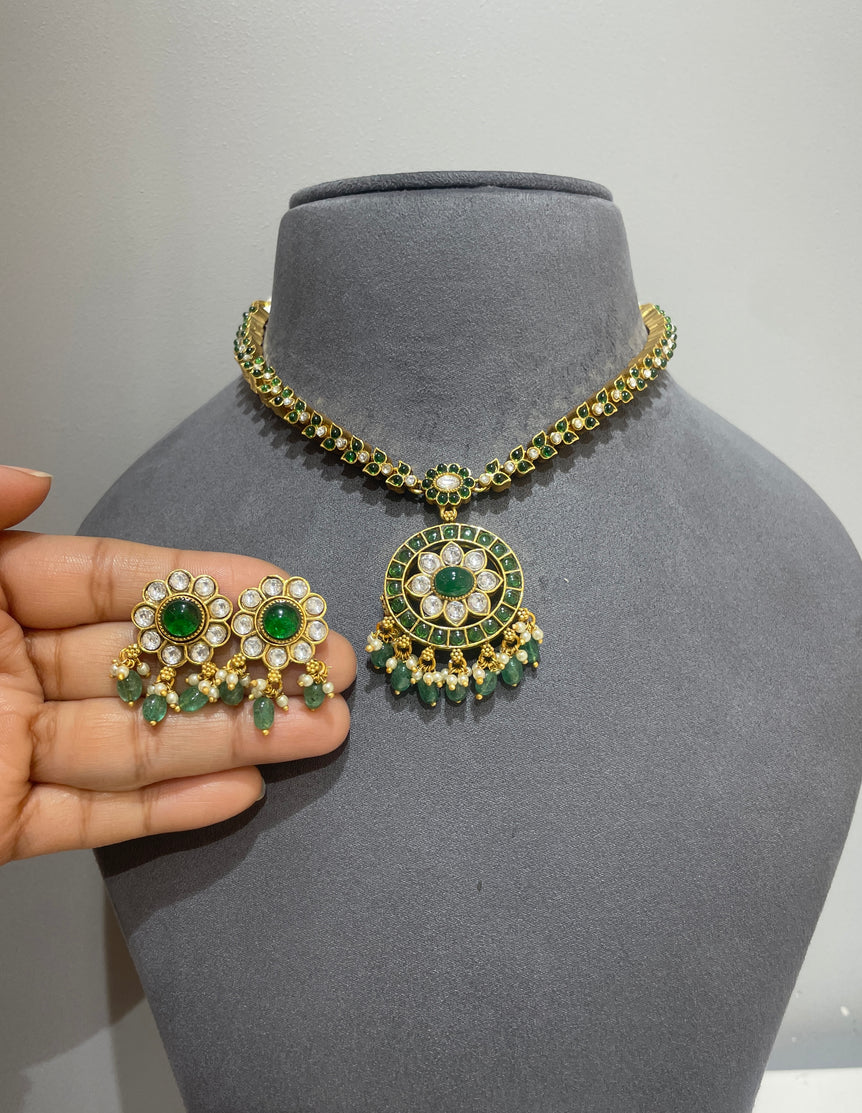 925 Silver Yugma Reversible Necklace set