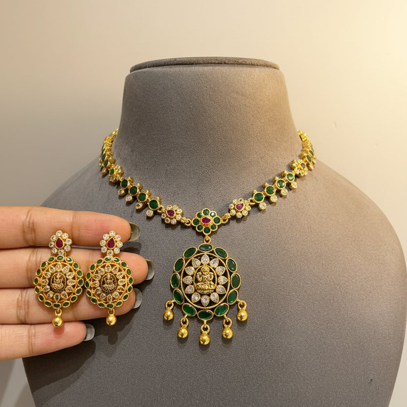 perial Sacred Laxmi Circular Gold Look Set