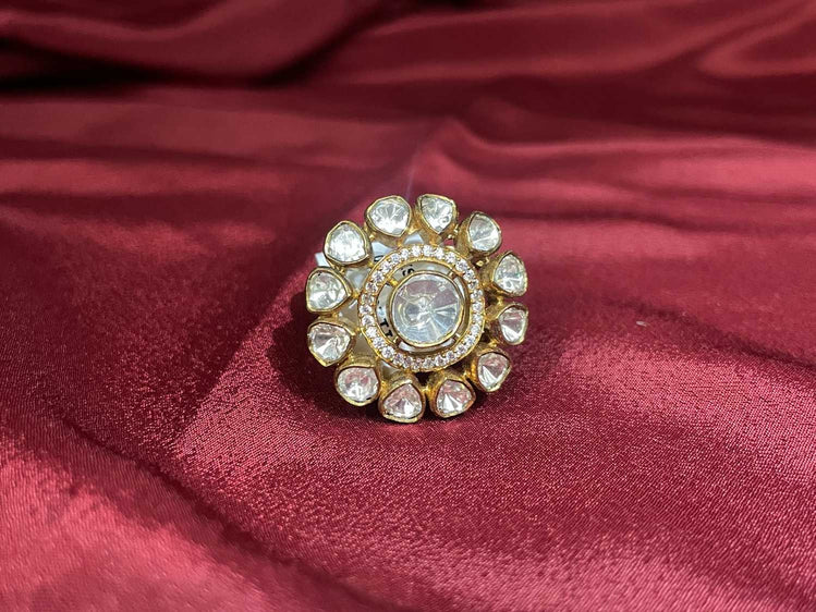 ROYAL POLKI RING - Olivearajewels