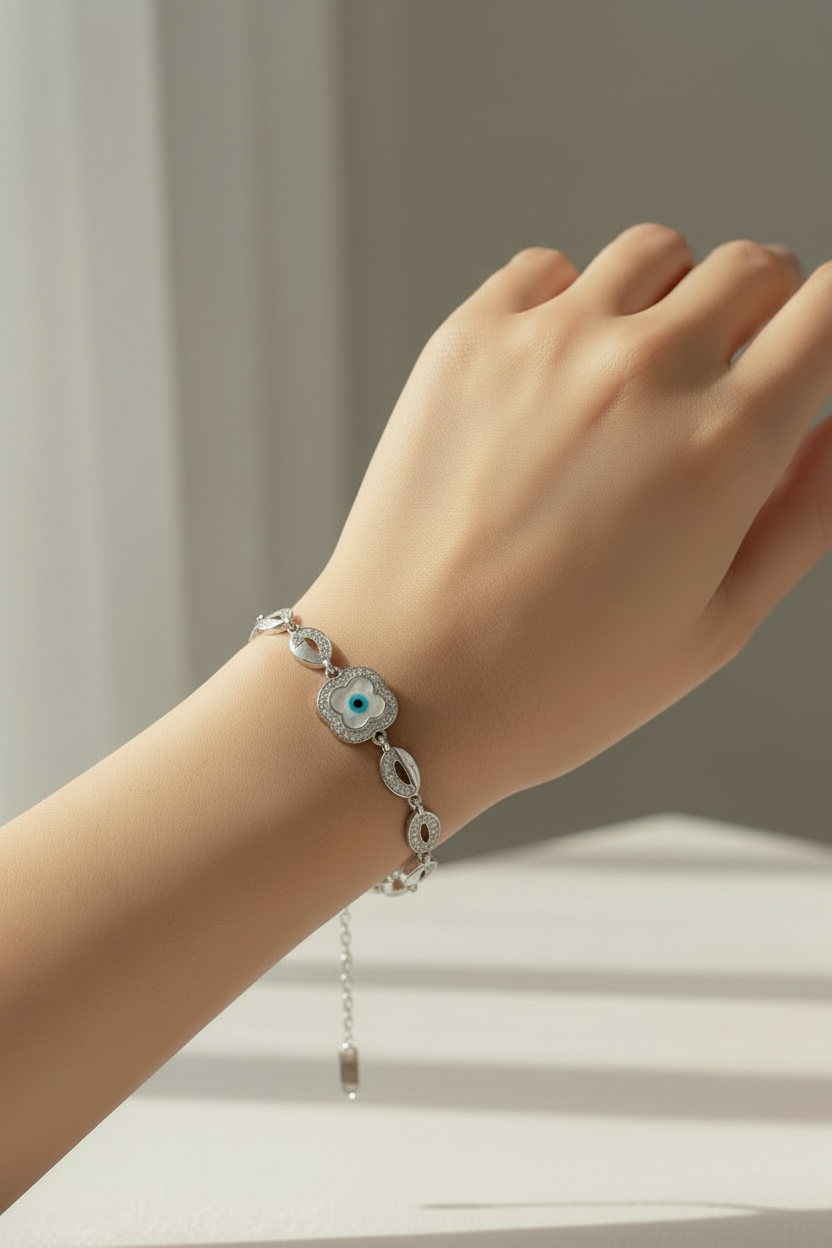 The Protective Four-Leaf Clover Diamond Bracelet