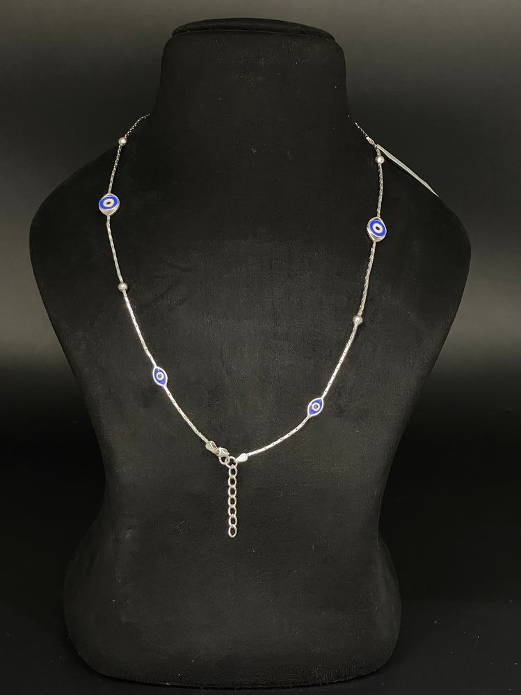 EVIL EYE PURE SILVER ANKLET ( 1 PAIR ) - Olivearajewels