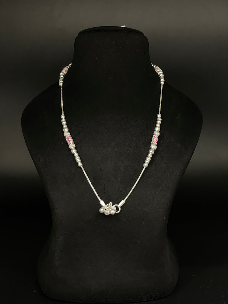 PINK WORK PURE SILVER ANKLET ( 1 PAIR ) - Olivearajewels