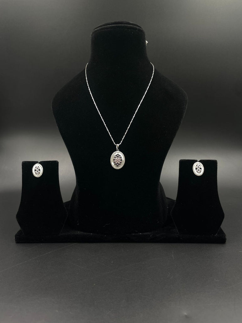 VICTORIAN PURE SILVER PENDANT SET - Olivearajewels