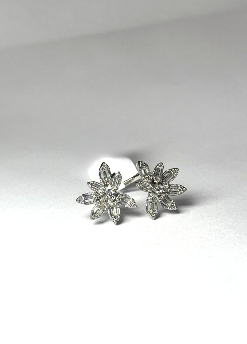 COCKTAIL FLOWER PURE SILVER RING